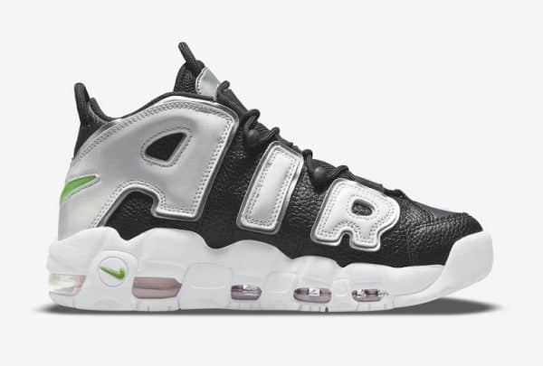 Nike Air More Uptempo Black White Silver - immagine 3