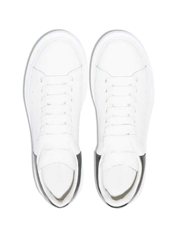 Alexander MCQueen Oversized Sneaker White Silver - Imagen 4