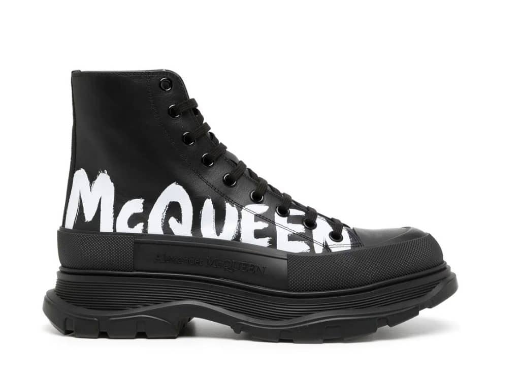 Alexander McQueen Tread Slick Boot Black Logo