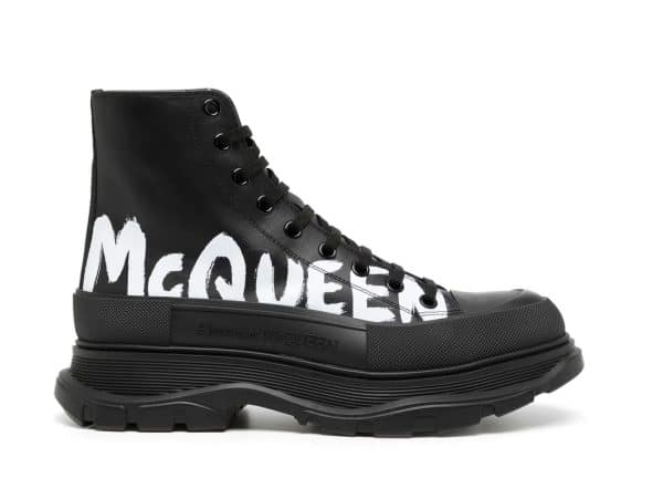 Alexander McQueen Tread Slick Boot Black Logo