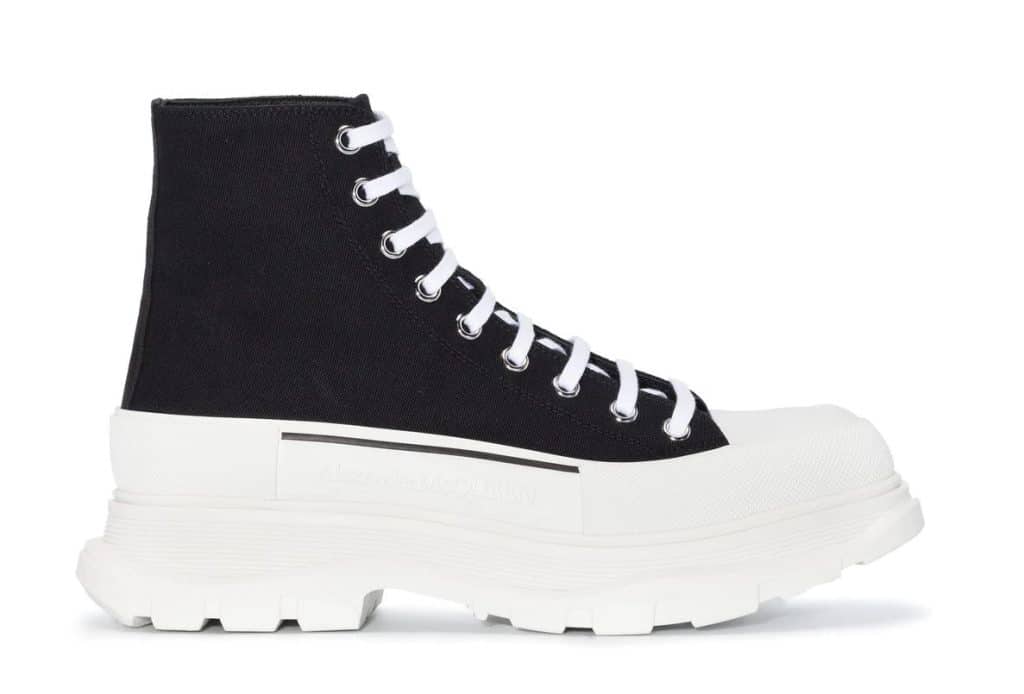 Alexander McQueen Tread Slick Boot Black White