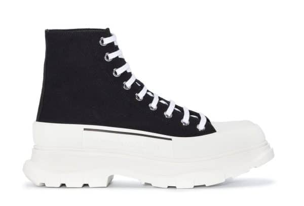 Alexander McQueen Tread Slick Boot Black White