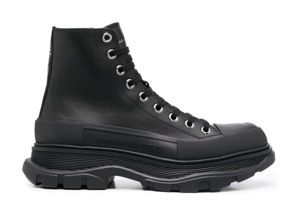 Alexander McQueen Tread Slick Boot Leather Black
