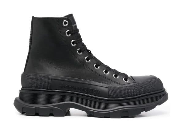 Alexander McQueen Tread Slick Boot Leather Black