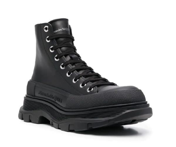 Alexander McQueen Tread Slick Boot Leather Black – Image 2