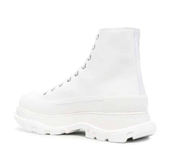 Alexander McQueen Tread Slick Boot Leather White – Image 3