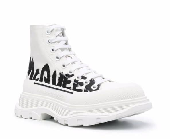 Alexander McQueen Tread Slick Boot White Logo - Image 2