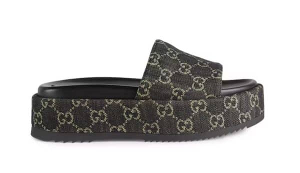 Gucci Sandal Platform 55mm Angelina Black Jacquard