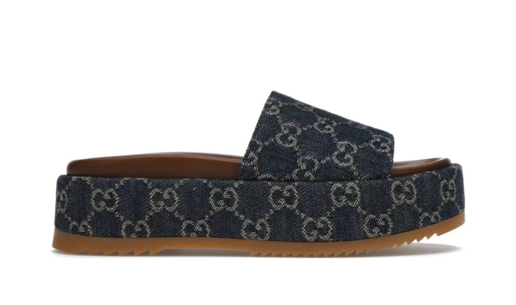 Gucci Sandal Platform 55mm Angelina Blue Denim