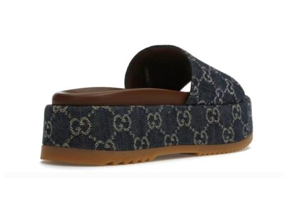Gucci Sandal Platform 55mm Angelina Blue Denim – Image 2