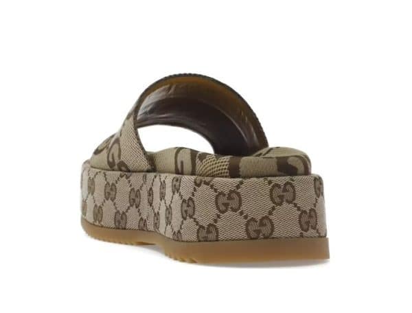 Gucci Sandal Platform 55mm Angelina Camel Canvas – Image 3