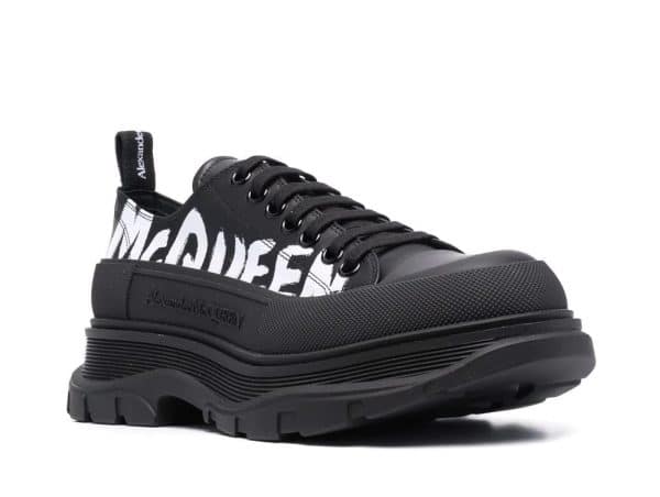 Alexander McQueen Tread Slick Lace Up Graffiti Black – Image 2
