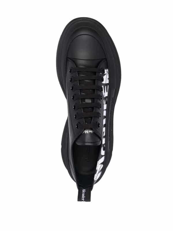 Alexander McQueen Tread Slick Lace Up Graffiti Black – Image 4