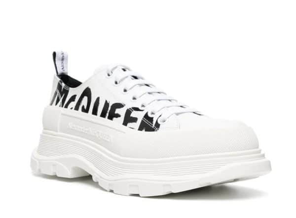 Alexander McQueen Tread Slick Lace Up Graffiti White – Image 2