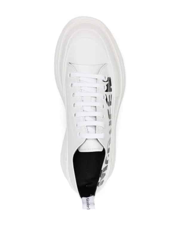 Alexander McQueen Tread Slick Lace Up Graffiti White – Image 4