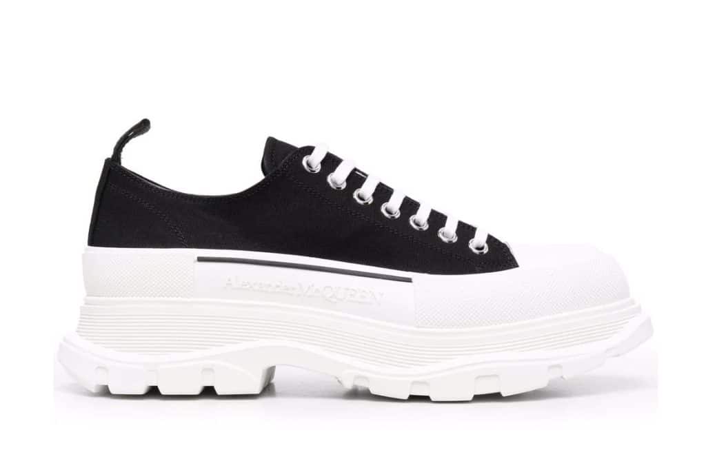 Alexander McQueen Tread Slick Lace Up White Black
