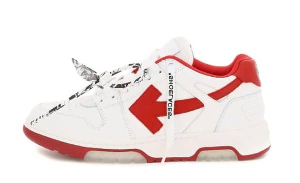 Off-White OOO Low-Top White Red - Imagen 2