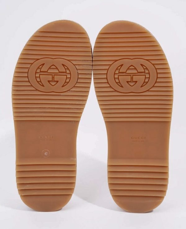 Guccii Sandal Platform 55mm Angelina Beige Light Pink Canvas – Image 5