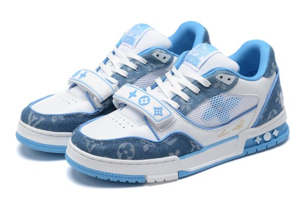 Louis Vuitton Sneaker Signature Blue Jeans – Image 2