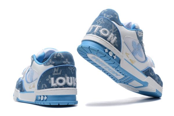 Louis Vuitton Sneaker Signature Blue Jeans – Image 4