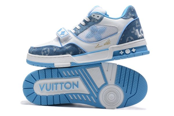 Louis Vuitton Sneaker Signature Blue Jeans – Image 5