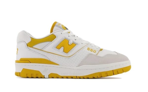 New Balance 550 Sea Salt Varsity Gold - Image 2