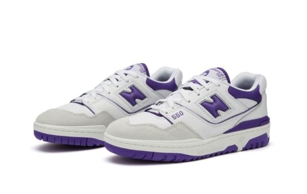 New Balance 550 White Purple - Image 2