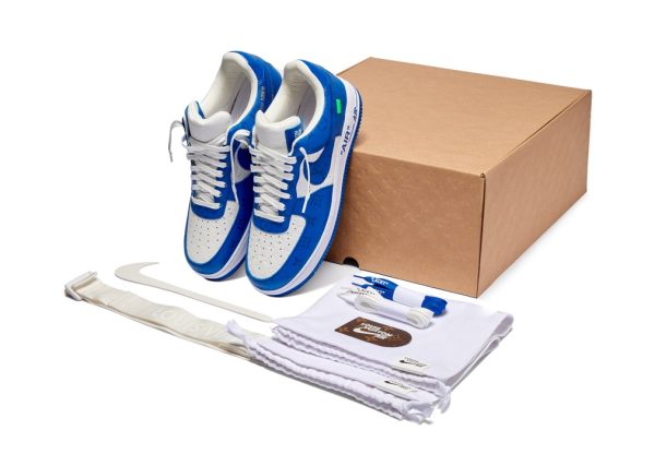 Louis Vuitton x Nike Air Force 1’07 LV8 Low Blue - Image 5
