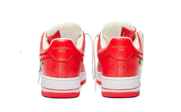Louis Vuitton x Nike Air Force 1’07 LV8 Low Red – Image 4