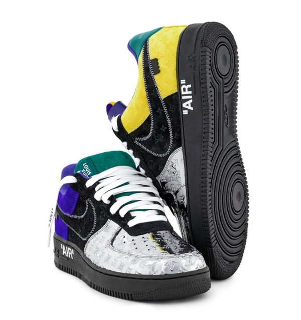Louis Vuitton x Nike Air Force 1’07 LV8 Low Silver – Image 3