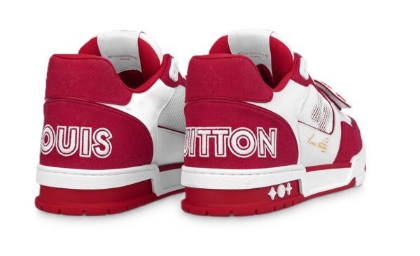 Louis Vuitton Trainer Sneaker Red White - immagine 3