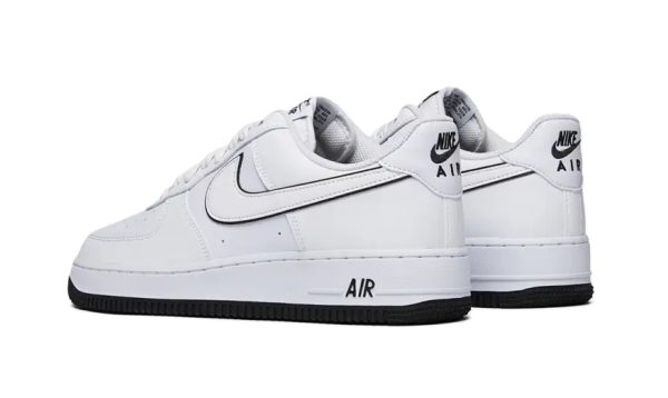 Nike Air Force 1 '07 Low White Black Outline Swoosh - Image 3