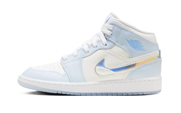 Nike Air Jordan 1 Mid SE Glitter Swoosh