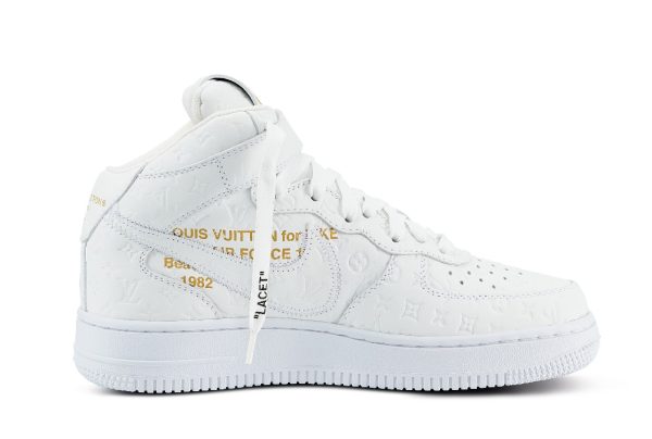 Louis Vuitton x Nike Air Force 1 Mid White – Image 3