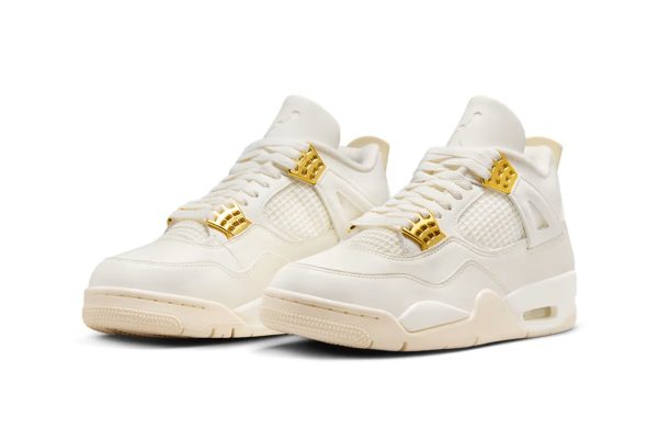 Nike Air Jordan 4 Sail metallic Gold - Imagen 2