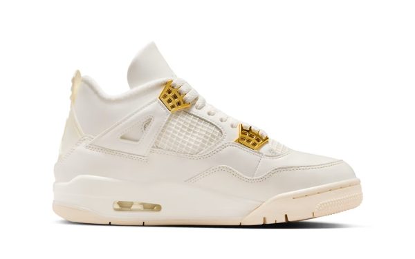 Nike Air Jordan 4 Sail metallic Gold - Imagen 3