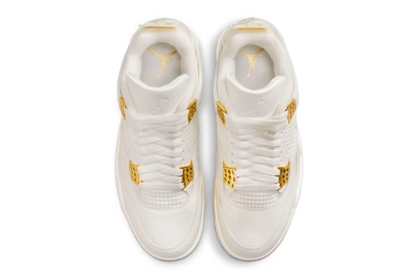 Nike Air Jordan 4 Sail metallic Gold - Imagen 4