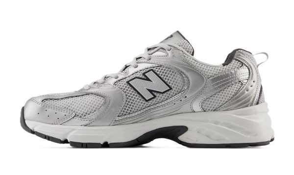 New Balance 530 Metallic Grey Silver - Image 3