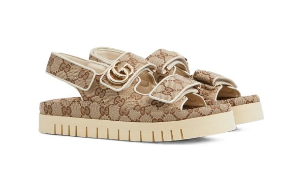 Gucci Sandal Dooble GG Beige – Image 2