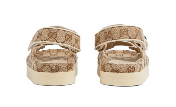 Gucci Sandal Dooble GG Beige – Image 3