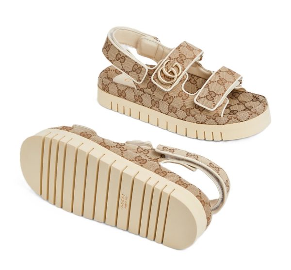 Gucci Sandal Dooble GG Beige – Image 4