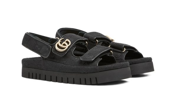 Gucci Sandal Dooble GG Black – Image 2