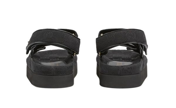 Gucci Sandal Dooble GG Black – Image 3