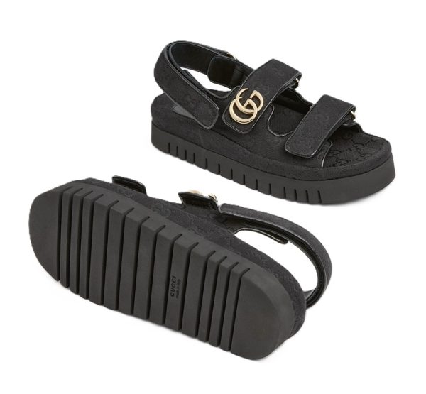 Gucci Sandal Dooble GG Black – Image 4