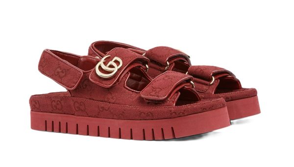 Gucci Sandal Dooble GG Burdeos – Image 2