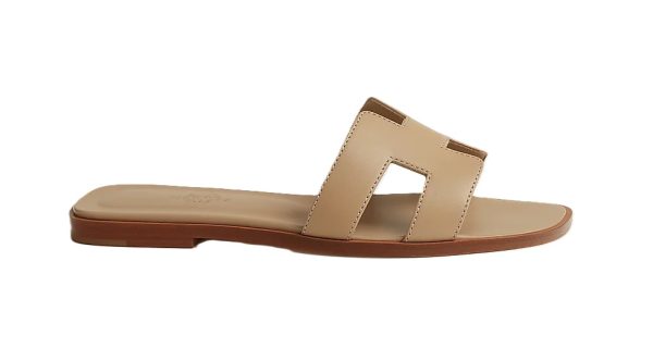 Hermes Sandal Oran Beige Lin - Imagen 2