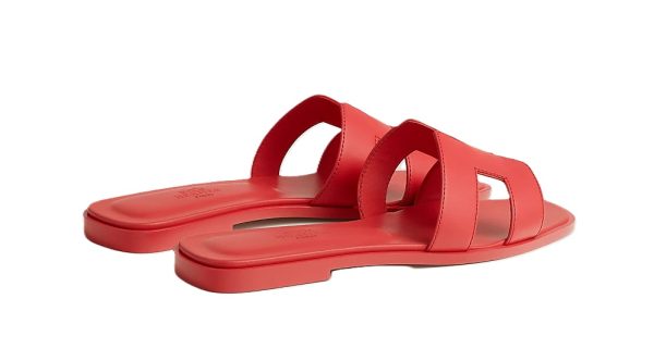 Hermes Sandal Oran Rose Vermillon - Imagen 3