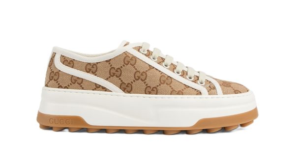 GG Platform Sneaker Beige