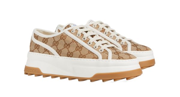 GG Platform Sneaker Beige - Image 2