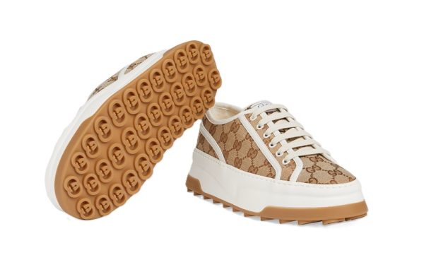 GG Platform Sneaker Beige - Image 4